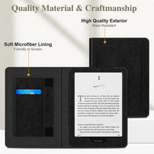 Load image into Gallery viewer, ProElite Cover Case for Kindle Paperwhite 12th Gen 7 inch Case, Retro Smart Flip case Cover for Amazon Kindle Paperwhite 12th Generation 7 inch 2024, Black