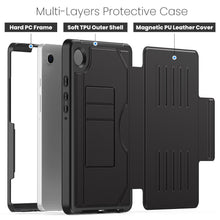 Load image into Gallery viewer, ProElite case for Samsung Galaxy Tab A11 8.7/A9 8.7 inch Smart Magnetic Shockproof Protective Case with 5 Stable Stands for Galaxy Tab A9/A11 8.7 inch, Black