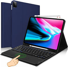 Load image into Gallery viewer, Refurbished ProElite Detachable Wireless Bluetooth TouchPad Keyboard case for Apple iPad Air 4th/5th Gen 10.9", Dark Blue