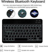 Load image into Gallery viewer, ProElite Keyboard case for Samsung Galaxy Tab S6 Lite 10.4 Inch 2024 SM-P610/P615 with Pencil Holder, Magnetic Detachable Wireless Bluetooth Keyboard Built-in 7-Colors Backlit, Mint Green