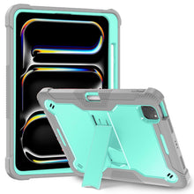 Load image into Gallery viewer, ProElite Rugged Shockproof Heavy Duty Back Case Cover for Apple iPad Pro 11 inch 2024/2025 M4/M5 5th/6th Gen with Apple Pencil Holder, Mint