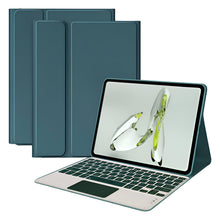 Load image into Gallery viewer, ProElite TouchPad Keyboard case for OnePlus Pad Go 11.35 inch, Magnetic Detachable Wireless Bluetooth TouchPad Keyboard Built-in 7-Colors Backlit, Dark Green (Will NOT FIT OnePlus Pad 11.61)