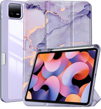 Load image into Gallery viewer, ProElite for Xiaomi Mi Pad 6 case Cover, Transaprent Flip Case for Xiaomi Mi Pad 6 11 inch with Pen Holder (Supports Auto Sleep Wake Function), Purple Lilac