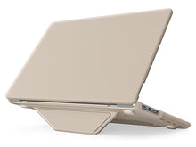 Load image into Gallery viewer, ProElite Case for MacBook Pro 14 inch 2025 2024 2023 2022 2021 M5/M4/M3 A2918 A2992 M2 A2779 M1 A2442 Pro Max, Slim Leather Case with Foldable Stand, Gold