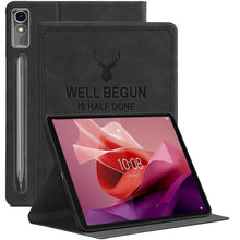 Load image into Gallery viewer, ProElite Cover for Lenovo Tab P12 12.7 inch Case, Deer Smart Flip Case Cover for Lenovo Tab P12 12.7 inch, Black
