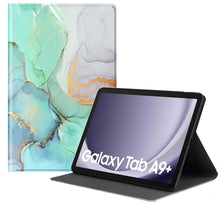 Load image into Gallery viewer, ProElite Book Cover Case for Galaxy Tab A9 Plus 11 inch Cover, Smart flip case Book Cover for Samsung Galaxy Tab A9+ 11 inch, Marble Green