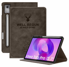 Load image into Gallery viewer, ProElite Cover for Lenovo Idea Tab Pro 12.7 inch 2025 Case Cover, Deer Smart Flip Case Cover for Lenovo Idea Tab Pro 12.7 inch Tablet with Pen Holder, Coffee