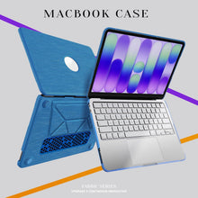 Load image into Gallery viewer, ProElite Case for MacBook Neo 13 inch 2026, Fabric Material Hard Shell with Slim TPU Bumper and Fold Kickstand, Sky Blue