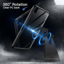 Load image into Gallery viewer, ProElite Rotating Case for Apple iPad Pro 13 inch 2024/2025 M4/M5 with Pencil Holder, 360 Degree Rotation Protective Stand Cover Clear Back for iPad Pro 13 M4/M5 2024/2025, Auto Wake/Sleep, Black