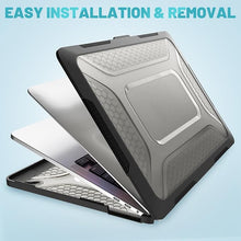 Load image into Gallery viewer, ProElite Case for MacBook Pro 13 inch Case M2 2024, 2023, 2022-2016 A2338 M1 A2251 A2289 A2159 A1989 A1708 A1706, Heavy Duty Honeycomb Hard Shell with Slim TPU Bumper and Fold Kickstand, Black