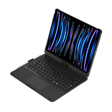 Load image into Gallery viewer, {Refurbished} ProElite 360 Degree Rotatable Wireless Bluetooth TouchPad Keyboard Case Cover for Apple iPad Pro 13 inch 2024/2025 M4/M5, Built-in 7-Colors Backlit, Black