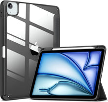 Load image into Gallery viewer, ProElite Case Cover for Apple iPad Air 13 inch M4/M3/M2 2026/2025/2024 Cover, Transparent Smart Flip Cover for iPad Air 13 inch M4/M3/M2 2026/2025/2024 with Pencil Holder, Black
