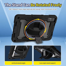 Load image into Gallery viewer, ProElite Cover for Redmi Pad SE case, Rugged 3 Layer Armor case cover for Redmi Pad SE 11 inch with Hand Grip and Rotating KickStand with Shoulder Strap, (Black)