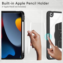 Load image into Gallery viewer, ProElite Cover for iPad 10.2 Cover Case, 360 Degree Rotatable Smart Flip Case Cover for Apple iPad 10.2 inch 9th/8th/7th Generation, Transparent Back with Pencil Holder, Dark Green