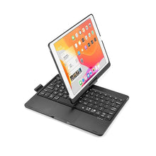 Load image into Gallery viewer, {Refurbished} ProElite Rotatable Wireless Bluetooth TouchPad Keyboard flip case Cover for Apple iPad 10.2 inch 9th/8th/7th Generation, Built-in 7-Colors Backlit, Black