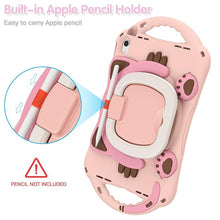 Load image into Gallery viewer, ProElite Tough Kids case Cover for Apple iPad (A16) 11th/10th Gen (2025/2022) with Rotating Kickstand and Shoulder Strap, Pink