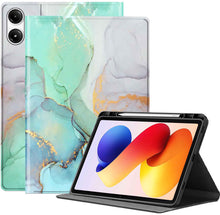 Load image into Gallery viewer, ProElite Book Case Cover for Xiaomi Redmi Pad 2 Pro 12.1 inch Case,Smart flip case Book Cover for Xiaomi Redmi Pad 2 Pro 12.1 inch Tablet with Pen Holder, Marble Green