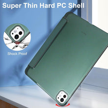 Load image into Gallery viewer, ProElite Case Cover for Apple iPad Pro 11 inch M4/M5 2024/2025 5th/6th Gen Cover, Smart Flip Case for Apple iPad Pro 11 inch M4/M5 2024/2025, Translucent Back, Dark Green