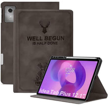 Load image into Gallery viewer, ProElite Cover for Lenovo Idea Tab Plus 12.1 inch 2025 Case Cover, Deer Smart Flip Case Cover for Lenovo Idea Tab Plus 12.1 inch 2025 Tablet with Pen Holder, Coffee