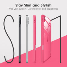 Load image into Gallery viewer, ProElite Case Cover for Apple iPad Pro 11 inch 2024/2025 M4/M5 5th/6th Gen Cover, Smart Flip Case for Apple iPad Pro 11 inch M4/M5, Transparent Smart Flip Cover with Pencil Holder, Hot Pink