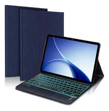 Load image into Gallery viewer, ProElite TouchPad Keyboard case for Oppo Pad 5 12.1 inch, Magnetic Detachable Wireless Bluetooth TouchPad Keyboard for Oppo Pad 5 12.1 inch Built-in 7-Colors Backlit, Dark Blue