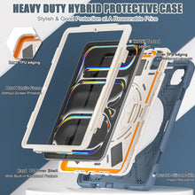 Load image into Gallery viewer, ProElite Cover for Apple iPad Pro 11 2024/2025 M4/M5 Case, Rugged 3 Layer Armor case Cover for iPad Pro 11 inch M4/M5 2024/2025 with Apple Pencil Holder, Shoulder Strap and Kickstand, Cornflower Blue
