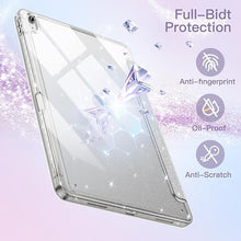 Load image into Gallery viewer, ProElite Case Cover for Apple iPad (A16) 11th/10th Generation (2025/2022), Transparent case Cover with Pencil Holder for iPad 11th/10th Gen 2025/2022, Glittering Silver