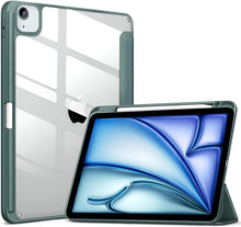 Load image into Gallery viewer, ProElite Case Cover for Apple iPad Air 13 inch M4/M3/M2 2026/2025/2024 Cover, Transparent Smart Flip Cover for iPad Air 13 inch M4/M3/M2 2026/2025/2024 with Pencil Holder, Dark Green