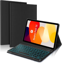 Load image into Gallery viewer, ProElite Keyboard case for Redmi Pad SE 11 inch, Magnetic Detachable Wireless Bluetooth Keyboard Built-in 7-Colors Backlit, Black