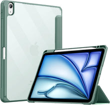 Load image into Gallery viewer, ProElite Case Cover for Apple iPad Air 13 inch M4/M3/M2 2026/2025/2024 Cover, Transparent Smart Flip Cover for iPad Air 13 inch M4/M3/M2 2026/2025/2024 with Pencil Holder, Dark Green