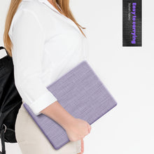 Load image into Gallery viewer, ProElite Case for MacBook Air 13.6 inch Case 2022 2023 2024 2025 Release M4/M3 A3113 M2 A2681 with Touch ID, Fabric Material Hard Shell with Slim TPU Bumper and Fold Kickstand, Purple