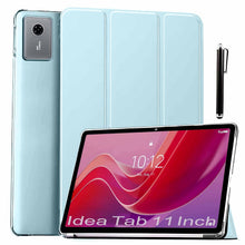Load image into Gallery viewer, ProElite Case Cover for Lenovo idea Tab 11 inch Cover, Smart Flip Case Lenovo idea Tab 11 inch 2025 Tablet Translucent Back with Stylus Pen, Light Blue