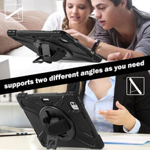 Load image into Gallery viewer, ProElite Cover for Apple iPad Pro 13 inch M4/M5 2024/2025 Case, Rugged 3 Layer Armor case Cover for iPad Pro 13 inch M4/M5 2024/2025 with Apple Pencil Holder, Shoulder Strap and Kickstand, Black