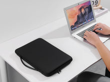Load image into Gallery viewer, ProElite Hard Shell Tablet Sleeve Upto 13.3" for Galaxy Tab S10 Fe+/S9 FE+/S7+/S8+/S9+, iPad Pro 12.9", MacBook Air/Pro Retina, Microsoft Surface Pro 4/5/6/7/8/9 with Accessories Compartment, Black