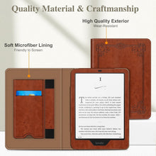 Load image into Gallery viewer, ProElite Cover Case for Kindle Paperwhite 12th Gen 7 inch Case, Retro Smart Flip case Cover for Amazon Kindle Paperwhite 12th Generation 7 inch 2024, Brown