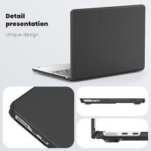 Load image into Gallery viewer, ProElite Case for MacBook Air 15 Case 2023 2024 2025 Release M4 M3 A3114 M2 A2941 with Touch ID, Slim Leather case with Foldable Stand, Black