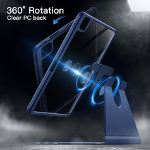 Load image into Gallery viewer, ProElite Cover Case for Apple iPad Pro 11 inch 2024/2025 M4/M5 with Pencil Holder, 360 Degree Rotation Protective Stand Cover Clear Back for iPad Pro 11 M4/M5 2024/2025, Auto Wake/Sleep, Dark Blue