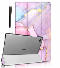 Load image into Gallery viewer, ProElite Cover for Samsung Galaxy Tab A11 Plus 11 inch Case Cover, Smart Flip Case Cover for Samsung Galaxy Tab A11+ 11" Translucent Back with Stylus Pen, Marble Pink