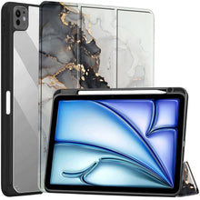 Load image into Gallery viewer, ProElite Case for iPad Air 11 Inch M4/M3/M2 2026/2025/2024, iPad Air 10.9 inch 5th/4th Gen & iPad Pro 11 inch 4th/3rd Gen 2022 case Cover, Transparent Smart Flip Cover with Pencil Holder, Marble Grey