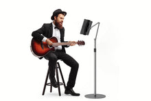 Load image into Gallery viewer, ProElite Foldable Adjustable 360 Degree Aluminum Floor Stand Tablet Stand for Apple iPad, iPhones, Galaxy Tab, Xiaomi Pad, Redmi Pad, Realme, Oneplus Pad,Lenovo Tab, Kindle Upto 12.9 inch