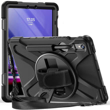 Load image into Gallery viewer, ProElite Cover for Samsung Galaxy Tab S10 Lite 10.9"/S9 Fe 10.9/S10 FE 10.9"/ S9/S8/S7 11" Cover Case, Rugged 3 Layer Armor case Cover and Rotating Kickstand, Black