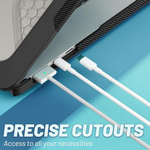 Load image into Gallery viewer, ProElite Case for MacBook Air 15 Case 2023 2024 2025 Release M4 M3 A3114 M2 A2941 with Liquid Retina Display & Touch ID,Heavy Duty Honeycomb Hard Shell with Slim TPU Bumper & Fold Kickstand, Black