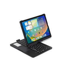 Load image into Gallery viewer, {Refurbished}ProElite Rotatable Wireless Bluetooth TouchPad Keyboard flip case Cover for Apple iPad 10th Generation, Built-in 7-Colors Backlit, Black