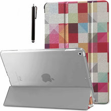 Load image into Gallery viewer, ProElite Smart Trifold Hard Back Flip Stand Case Cover for Apple iPad 9.7 inch 2018/2017 Air 1 Air 2 5th 6th Generation with Stylus Pen- Diamonds