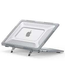Load image into Gallery viewer, ProElite Case for MacBook Air 15 inch Case 2023 2024 Release M3 A3114 M2 A2941 with Liquid Retina Display & Touch ID,Heavy Duty Honeycomb Hard Shell with Slim TPU Bumper and Fold Kickstand, Grey