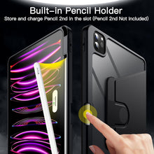 Load image into Gallery viewer, ProElite Rotating Case for Apple iPad Pro 13 inch 2024/2025 M4/M5 with Pencil Holder, 360 Degree Rotation Protective Stand Cover Clear Back for iPad Pro 13 M4/M5 2024/2025, Auto Wake/Sleep, Black