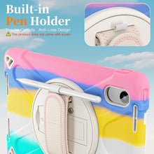 Load image into Gallery viewer, ProElite Cover for Motorola Pad 60 Neo 11 inch 2025 Cover Case, Rugged 3 Layer Armor case Cover for Motorola Pad 60 Neo 11 inch with Hand Grip & Rotating Kickstand with Shoulder Strap, Rainbow Pink