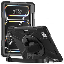 Load image into Gallery viewer, ProElite Cover for Apple iPad Pro 13 inch M4/M5 2024/2025 Case, Rugged 3 Layer Armor case Cover for iPad Pro 13 inch M4/M5 2024/2025 with Apple Pencil Holder, Shoulder Strap and Kickstand, Black