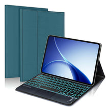 Load image into Gallery viewer, ProElite TouchPad Keyboard case for Oppo Pad 5 12.1 inch, Magnetic Detachable Wireless Bluetooth TouchPad Keyboard for Oppo Pad 5 12.1 inch Built-in 7-Colors Backlit, Dark Green
