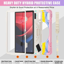 Load image into Gallery viewer, ProElite Cover for Motorola Pad 60 Neo 11 inch 2025 Cover Case, Rugged 3 Layer Armor case Cover for Motorola Pad 60 Neo 11 inch with Hand Grip & Rotating Kickstand with Shoulder Strap, Rainbow Pink